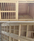 Solid Wood Pigeon Nest Box For Pairing And Racing Training Pro Grade Durable Brown With Rotating Door Bolt 80 By 40 By 45 Cm in stacked view