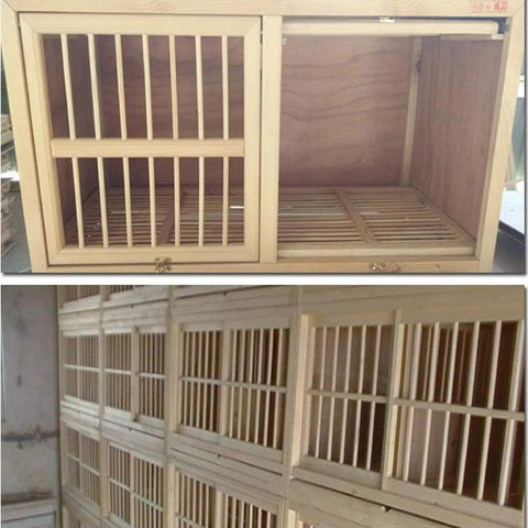 Solid Wood Pigeon Nest Box For Pairing And Racing Training Pro Grade Durable Brown With Rotating Door Bolt 80 By 40 By 45 Cm in stacked view