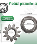 Pinion Gear And Steering Bushing Kit For MTD Cub Cadet 717-1554 917-1554 Toro 112-0863 Replacement size diagram