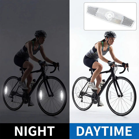 Two Pack Bike Spoke Reflectors For Night Rides Front And Rear Wheel Reflectors For High Visibility Safety