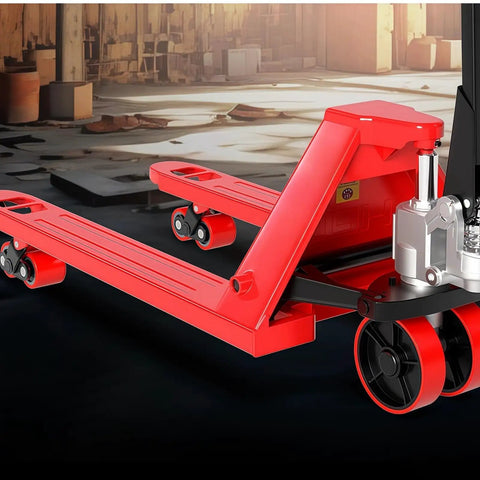 Heavy Duty Manual Pallet Jack With Dual Release System Featuring Quick Foot Pedal And Hand Grip Controls For Smooth Warehouse Moves And 6600 Pound Capacity To Crush Daily Grinds
