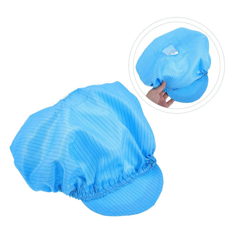 Top Shelf Anti Static Work Cap Set Slick Blue Protective Hats For Cleanrooms Industrial Workshops Factory Floors lightweight mesh cap.