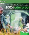 Man cooking near tent with Odor Proof Dry Bags For Backpacking And Camping Reusable Resealable Storage Bags 28x20 Inches