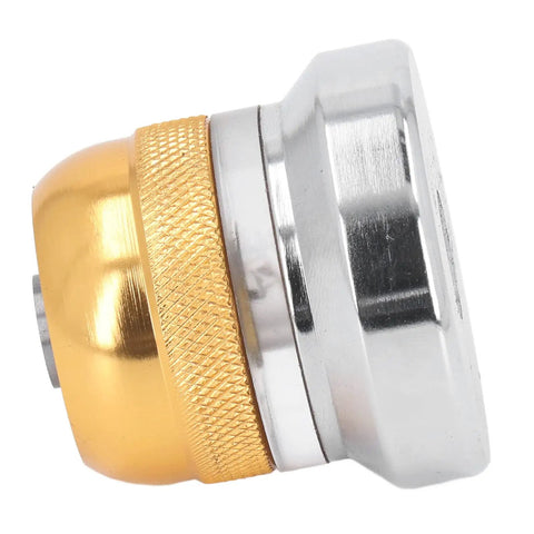 Side view of Photoelectric Z Axis Setter With 0.0002 Inch Accuracy And 2 Inch Height Adjustment, metal and gold components visible