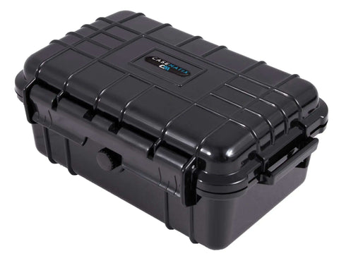 Bad Boy 8 Inch Waterproof Hard Case With Custom Diced Foam For Electronics And Tool Stash Impact Resistant Travel Box, black, sealed design.