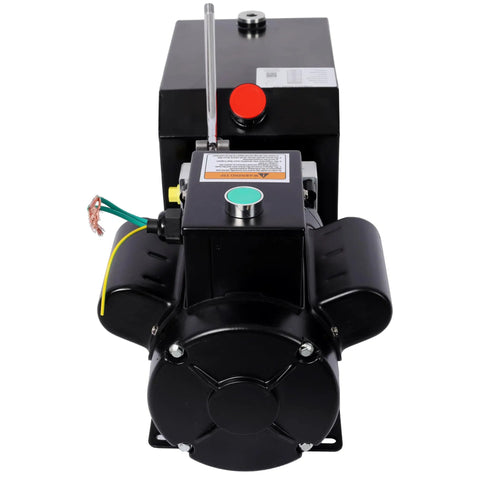 Heavy Duty Hydraulic Power Unit For Car Lifts 220V AC Single Phase With Six Quart Oil Reservoir front view showing motor and controls.