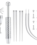 Piercing Taper Ball Grabber Tool And Jewelry Changing Kit 16G 18G 20G Surgical Steel with tapers and earrings