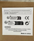 Label on cardboard box for Automatic Coffee Tamper Machine With Adjustable Electrical Pressure Control For 58Mm Portafilters detailing care instructions.