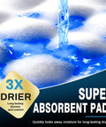 Top Shelf Extra Large Disposable Bed Pads Designed To Quickly Absorb And Lock Fluid Without Leaking For Adult Incontinence Or Puppy Training Heavy Duty Super Absorbent Underpads Keep Bedding Pristine And Fresh Daily with water being absorbed.
