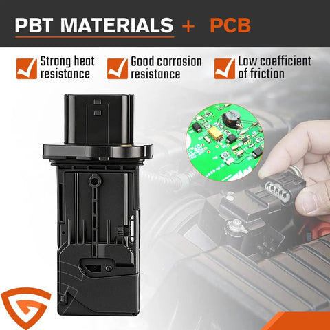 Heavy Duty Mass Air Flow Sensor Assembly Direct Swap For Nissan Altima Sentra Q50 Q70 QX60. PBT material, clear design, easy install.