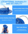 2 Inch Toilet Flapper Replacement Fits Most 2 Inch Flush Valve Toilets From American Standard Kohler Fluidmaster Toto Gerber Leak Proof Rubber Seal With Stainless Chain Blue 1 Pack Easy Install Water Saving blue silicone flapper with stainless chain