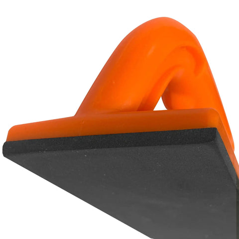 Close-up of beefy push block from Heavy Duty Five Piece Woodworking Safety Kit With Beefy Push Blocks And Grippy Push Sticks.