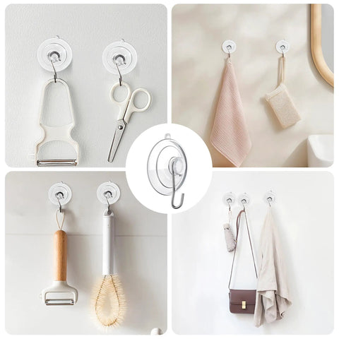 Ultra Strong 18 Pack Suction Cup Hooks With A Rock Solid 10 Pound Grip, Reusable Clear Adhesive Organization Hooks For Glass Tile Shower And Kitchen Windows That Make Hanging Things A Breeze