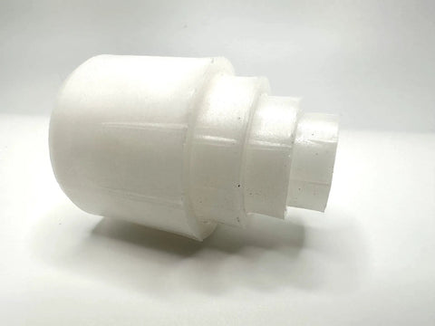 Four Piece Bench Grinder Arbor Adapter Set Reducing Bushings For Half Inch Five Eighths Inch Three Quarter Inch And One Inch Arbor Openings Fits Three Quarter Inch Wide Wheels Works With Nonwoven And Abrasive Wheels Durable Metal Construction. white metal arbor adapter bushing