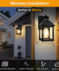 Rock Solid Outdoor Solar Sconce Lights Featuring Integrated Panels For Instant Front Porch Glow And Zero Wiring Hassle Free Weather Resistant Wall Mount Fixtures Straight Up Reliable Dust To Dawn, installed on a home exterior.