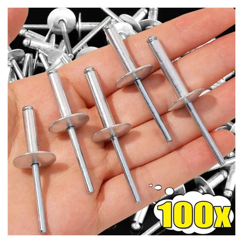 Large Flange Aluminum Blind Rivets Set For Quick Fixes Pop Rivet Kit 4.8mm Diameter 16mm Grip Assortment Of 20 Pieces Tough As Nails Heavy Duty Strength Anti Loosening For Auto Body And Metalwork