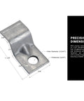 Heavy Duty 14 Gauge Steel Tabletop Fasteners With Screws, Z Clip dimensions detail, 28.58mm length, 15.88mm width, robust design.