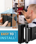Door Reinforcement Lock For Front Door With 800 Lbs Strength Top Of Door Safety Latch Kid Safe Flip Lock Heavy Duty Door Security For Inward Swinging Doors Night Guardian Stop Entry And Easy Install installation process