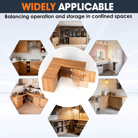 180 Degree And 135 Degree Half Overlay Corner Cabinet Hinges For Lazy Susan And Bifold Doors Space Saving Kitchen Cabinet Hardware Kit Easy Install Converts Tight Corner Cupboards Into Smooth Front Opening Storage. Silver cabinet hinge kit in corner cabinets