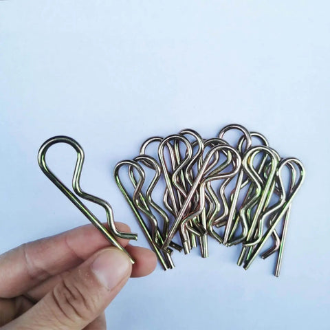 15 Piece Heavy Duty Hitch Pins Set R Clips Cotter Pins, Spring Retaining Wire Hair Pins shown against white background