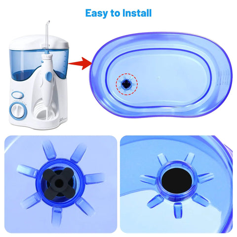 Six Pack Reservoir Tank Valve Gasket Set Blue Washer Replacement For Water Flosser Models WP900 WP112 WP250 WP300 Ultra Nano Traveler And H2o Compatible on reservoir lid