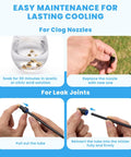 Adjustable Misting System With 360 Degree Flexible Brass Nozzles And A 32Ft Preassembled Mister Hose maintenance steps