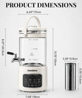 Front view of 3L Electric Kettle And Beverage Dispenser With Infuser And Spigot All In One Health Pot For Iced Tea And Coffee