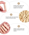 Wood Dowel Pin Set For Woodworking And DIY Projects Hardwood Dowel Connectors With Fluted Beveled Round Shafts in hand and pile.