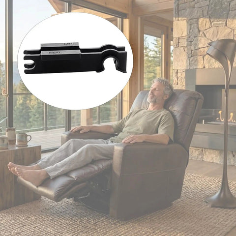 Footrest Linkage Bracket For Motion Recliners, Left And Right Set, No-Fuss Setup To Restore Smooth Extension And Retraction, Easy Replacement For Worn Out Mechanisms, La-Z-Boy Compatible, Tight Fit And Quiet Operation, black metal left-right bracket