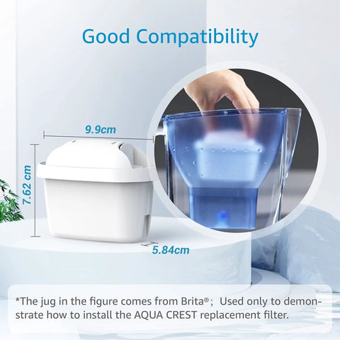 CF07 Water Filter Replacement For Brita Mavea Maxtra NSF TÜV SÜD Certified pitcher filter installation demonstration.