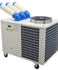 Crush The Heat Industrial Air Conditioner Dropping 28900 BTU Of Serious Portable Spot Cooling With 220V Plug And Play Setup for workshops.