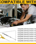 Mechanic using Engine Oil Dipstick 461mm Direct Fit For Nissan Sentra 1.8L 2000 To 2006 Replacement Part 11140 4Z00J And 917 008