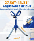 V Shaped Triangle Roller Stand For Woodworking With 176 Lbs Load Capacity, Adjustable Height, Stainless Steel Rollers