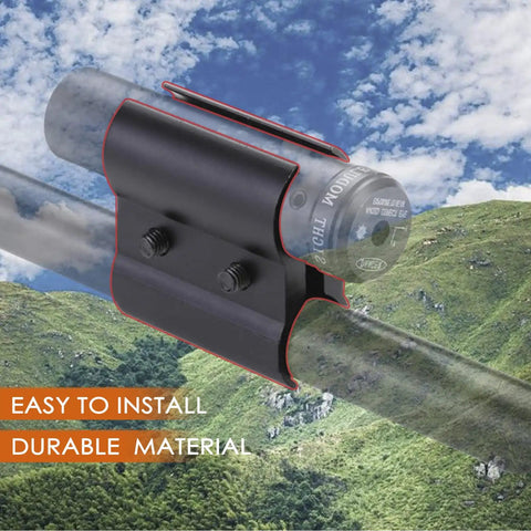 Close-up of 2 Pack Black Tube Barrel Mount Holder For Flashlight And Laser Torches With Hex Wrench on tube with sky background