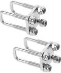 4 Pack Mini Square U-Bolt Kit For Trailer Axle Models, Wear-Resistant Stainless Steel U-Bolts With Elastic Spring Steel Design, Heavy-Duty Secure Clamp For Simulation And Scale Models, Industrial DIY Upgrade, 4 stainless mini U-bolts