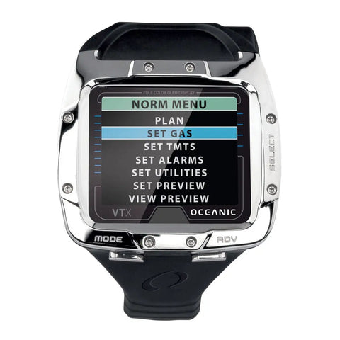 VTX Scuba Diving Computer Receiver Only With Ultra Bright Full Color OLED Display Bluetooth Ready For Wireless Dive Profiles