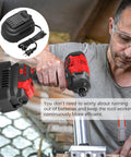 Man using a power drill with a Heavy Duty 20V AC To DC Power Adapter Transforms Your Cordless Gear Right Into Wired Mode For 500 Watts Of Solid Juice And A Long Flex Cable To Crush Home Builds Smooth Today.