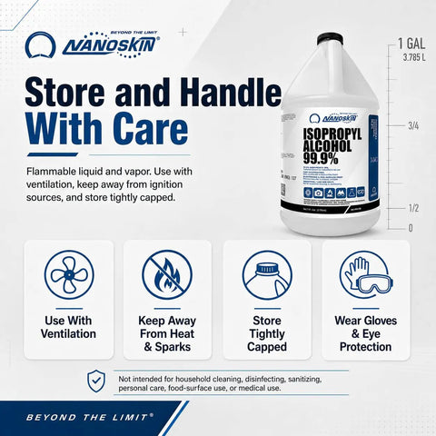 Isopropyl Alcohol 99.9 Percent IPA Pro Grade Industrial 1 Gallon Fast Evaporating Low Residue Solvent For Lab Use Cleaning Degreasing And Electronic Parts Maintenance, 1-gallon jug
