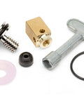 Heavy Duty Wall Hydrant Repair Kit With O Rings Hardware Operating Coupling And Seal For In Field Repairs Beefy Build That Withstands Tough Environments Compatible With Z1320 CXL And Z1321 CXL Hydrants 1 Year Warranty shown with parts arranged on white background