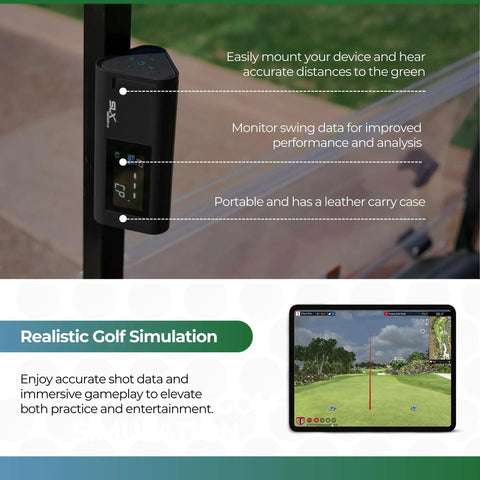 Hybrid Golf Launch Monitor For Ball Speed Club Speed Distance And Smash Factor Portable Bluetooth GPS Radar with app display