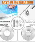 Easy installation steps for 2 Pack Aluminum Patio Heater Reflector Shields With Zippered Storage Bag Dome Heat Reflector 89 x 33 x 19 Inches Replacement Parts For Outdoor Propane Heaters Easy Install And Durable Design
