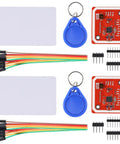 2 Pack PN532 NFC RFID Module Kit With I2C And SPI, Street Smart NFC Reader For Arduino Raspberry Pi, Includes S50 White Card and Keychain