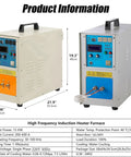 Heavy Duty 15KW High Frequency Induction Heater Furnace Built Like A Tank Water Cooled Forge for metal annealing and melting.
