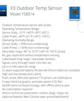 Smart X3 Outdoor Temperature Data Logger With Probe, Quarter Mile Range, 5 Plus Years Battery Life, Email Text And App Alerts, Alexa And IFTTT Ready, Thermometer For Pool Hot Tub Fish Tank And More, Hub Required. YoLink sensor