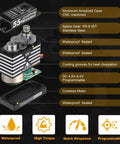 Beefy Waterproof RC Servo With 55Kg Torque Coreless Motor And Metal Gear Digital Servo features and design details.