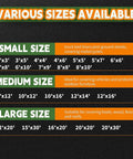 Various sizes of blue tarps available, including 3'x3' to 20'x30'. Suitable for different outdoor uses like covering vehicles and furniture.
