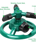 360 Degree Rotating Lawn Sprinkler For Yard And Garden, durable ABS plastic with adjustable arms, easy US hose connection