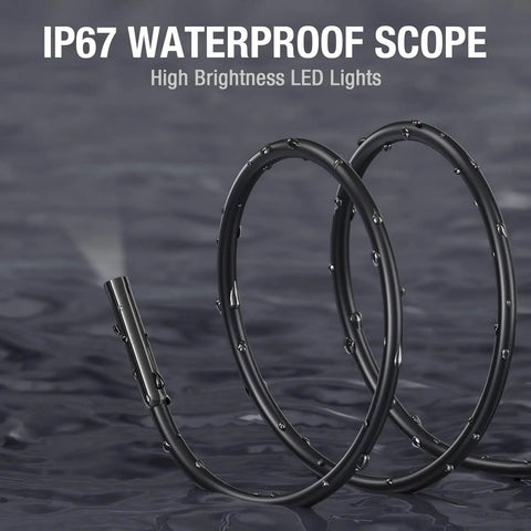 USB C Endoscope Camera With Light For IPhone Android And More 10 Foot Flexible Waterproof Borescope With 8 LED Lights