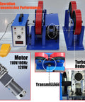 Pipe Welding Rotator For Tanks And Pipes, 2204 Lb Turning Rolls With Linkage, 110V control box, footswitch, PU rollers, motor and transmission close-up