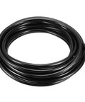 Durable PU Polyurethane Air Tubing 8mm OD By 5mm ID 5.5m Length Black coiled for pneumatic tools and air compressors.